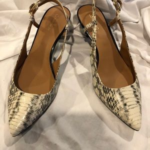 Calvin Klein snakeskin look sling backs